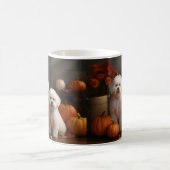 Mug Bichon Frise Puppy Automne Citrouille délice (Centre)