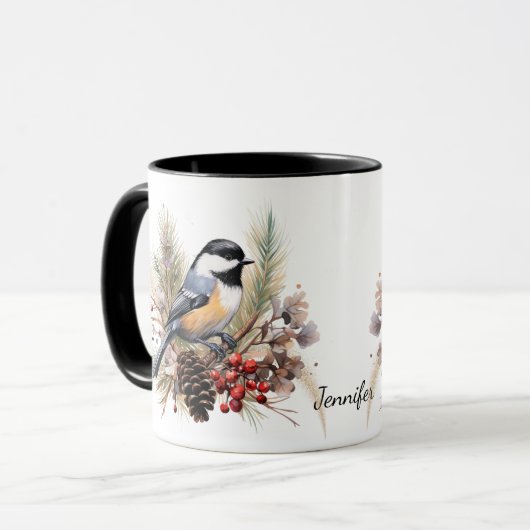Mug Bickadee en hiver (Devant gauche)