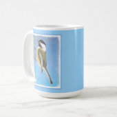Mug Bickadee sur la peinture d'alimentation - Oiseaux (Devant gauche)
