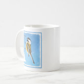 Mug Bickadee sur la peinture d'alimentation - Oiseaux  (Devant gauche)