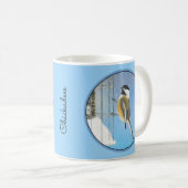 Mug Bickadee sur la peinture d'alimentation - Oiseaux (Devant droit)