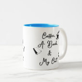 Mug bicolore 325 ml (bleu ciel) (Devant droit)