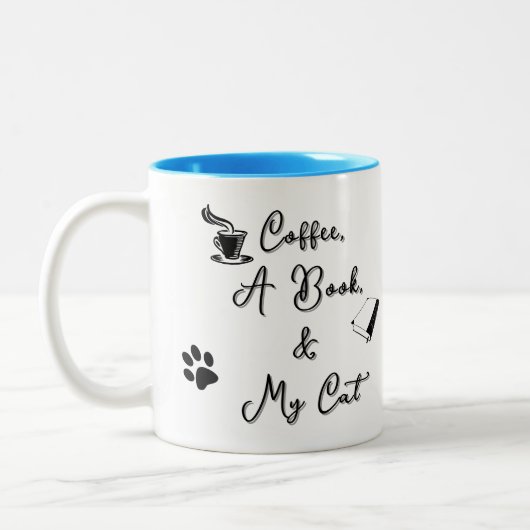 Mug bicolore 325 ml (bleu ciel) (Gauche)