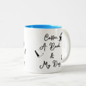 Mug bicolore 325 ml (bleu ciel) (Devant droit)