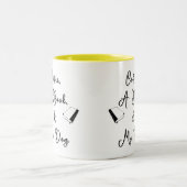 Mug bicolore 325 ml (jaune) (Centre)
