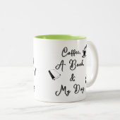 Mug bicolore 325 ml (vert clair) (Devant droit)