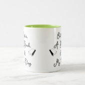 Mug bicolore 325 ml (vert clair) (Centre)