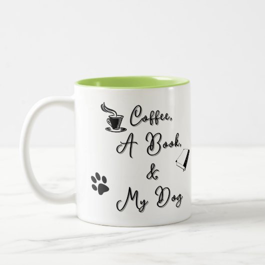 Mug bicolore 325 ml (vert clair) (Gauche)