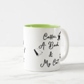 Mug bicolore 325 ml (vert clair) (Devant droit)
