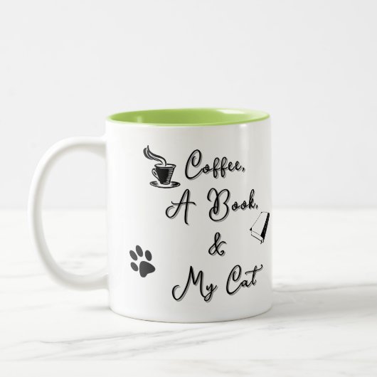 Mug bicolore 325 ml (vert clair) (Gauche)