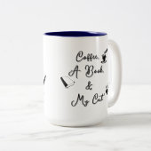 Mug bicolore 425 ml (bleu) (Devant droit)