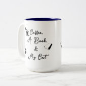 Mug bicolore 425 ml (bleu) (Devant gauche)