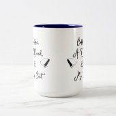 Mug bicolore 425 ml (bleu) (Centre)