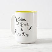 Mug bicolore 425 ml (jaune) (Devant gauche)