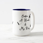 Mug bicolore 450 ml (bleu) (Devant droit)