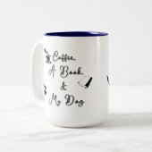 Mug bicolore 450 ml (bleu) (Devant gauche)