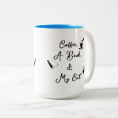 Mug bicolore 450 ml (bleu ciel) (Devant droit)