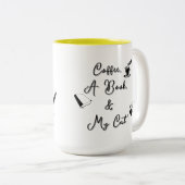 Mug bicolore 450 ml (jaune) (Devant droit)
