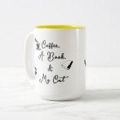 Mug bicolore 450 ml (jaune) (Devant gauche)