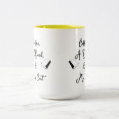 Mug bicolore 450 ml (jaune) (Centre)