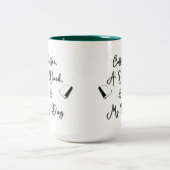 Mug bicolore 450 ml (vert foncé) (Centre)