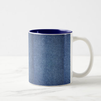Mug bicolore à l'aspect denim