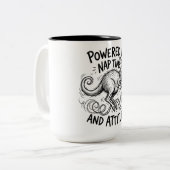 Mug Bicolore Citation Drôle de Kangourou (Devant gauche)