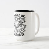 Mug Bicolore Citation Drôle de Kangourou (Devant droit)