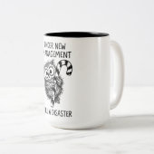 Mug Bicolore : Citation drôle sur la gestion (Devant droit)