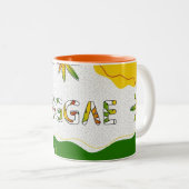Mug bicolore de Reggae (Devant droit)