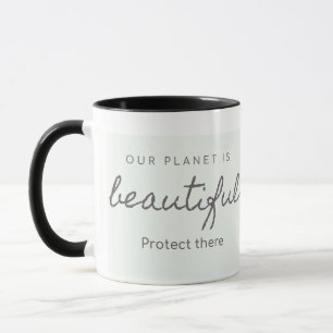 Mug Bicolore Éco-Responsable – "Our Planet is Beau