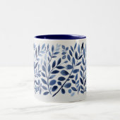 Mug bicolore Feuille bleu (Centre)