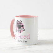 Mug bicolore rose inspiré (Devant gauche)