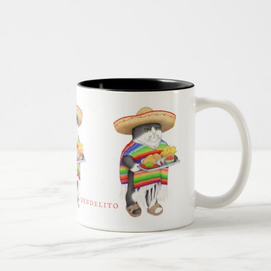 Mug bicolore WENDELITO Noir (Droit)