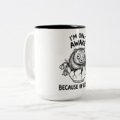 Mug Bicolore Wombat Drôle Citation Café (Devant gauche)