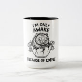 Mug Bicolore Wombat Drôle Citation Café (Centre)