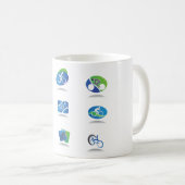 Mug Bicycle Racing Icons Blue and Green Sport (Devant droit)