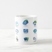 Mug Bicycle Racing Icons Blue and Green Sport (Centre)