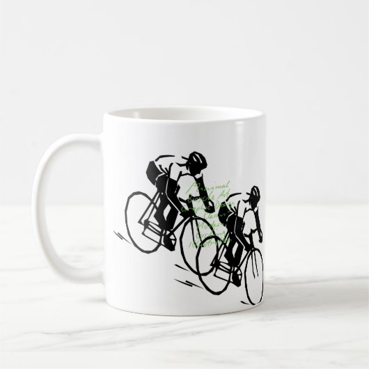 Mug Bicycle Riding Race Art (Gauche)