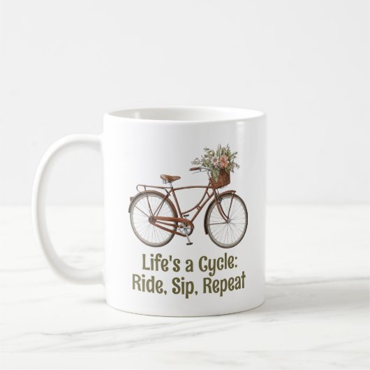 Mug Bicycle Vintage amusant (Gauche)