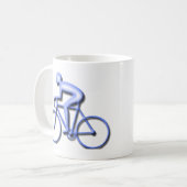 Mug Bicyclette emballant dans le bleu (Devant gauche)