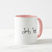 Mug Bicyclette se pliante de vélo de Brompton (Devant droit)