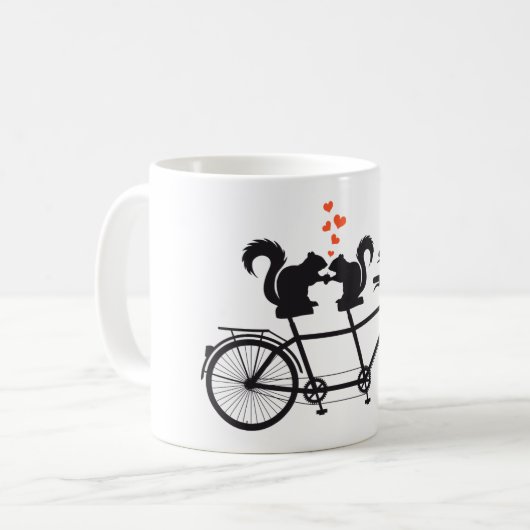 Mug bicyclette tandem avec des écureuils (Devant gauche)