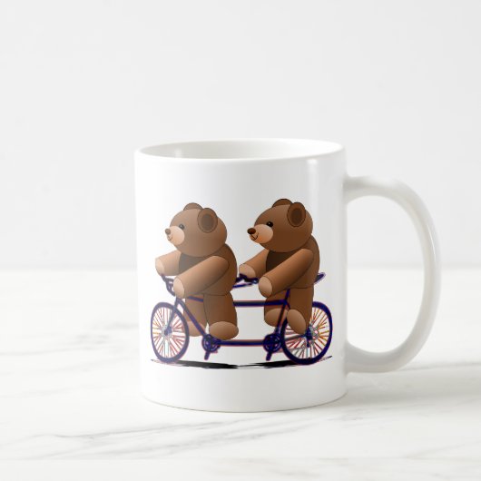 Mug Bicyclette Tandem, Teddy Bear Print (Droite)