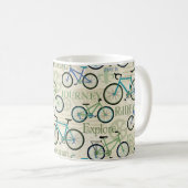 Mug Bicyclette Voyage bleu (Devant droit)
