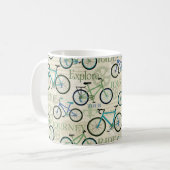 Mug Bicyclette Voyage bleu (Devant gauche)
