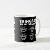 Mug Bicyclettes Drôle Que Je Fais Dans Mon Temps Libre (Devant droit)