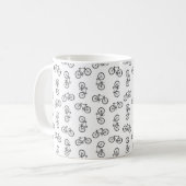 Mug Bicyclettes éparpillées Imprimer Motif PERSONNALIS (Devant gauche)