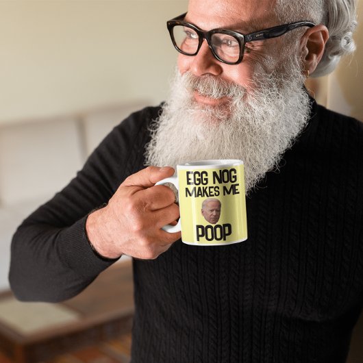 MUG BIDEN FUNNY CHRISTMAS EGG NOG ME FAIT POOP