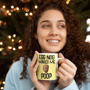 MUG BIDEN FUNNY CHRISTMAS EGG NOG ME FAIT POOP CAFÉ